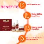 Breast Bloom+ Kit | Firming Oil ( 60Ml), Cream ( 50Gm) & Herbal Capsules (30 Pc) | 3-in-1 Ayurvedic Breast Care System for Lift, Tone & Nourishment - Image 2